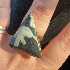 Charles Albert Chinese Writing Stone alchemia ring